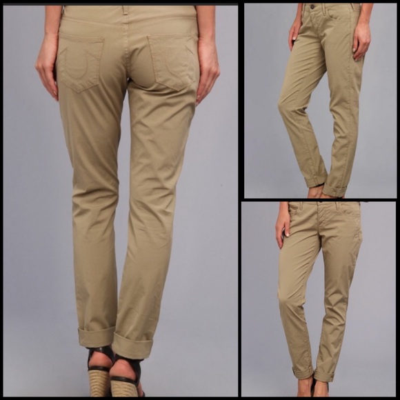 TRUE RELIGION ‘Brianna Boyfriend Overdye Poplin Pants’ NWT Size 25 - Picture 3 of 12